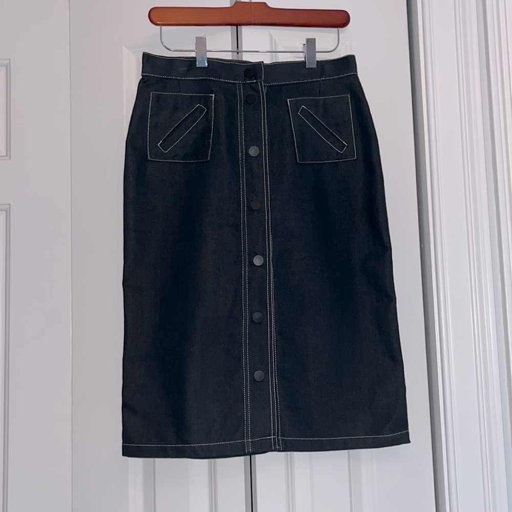 French designer midi skirt